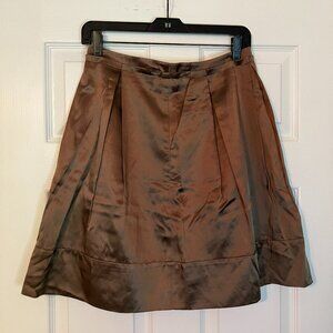 BCBGMaxAzria: NWT brown silk-blend skirt (size 2)